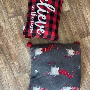 Festive Plaid and Gnome Pillows